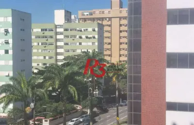 Sala para alugar, 57 m² por r$ 3.200,00/mês - vila matias - santos/sp