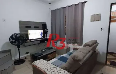 Sobrado com 3 dormitórios à venda, 100 m² por r$ 300.000,00 - rádio club - santos/sp
