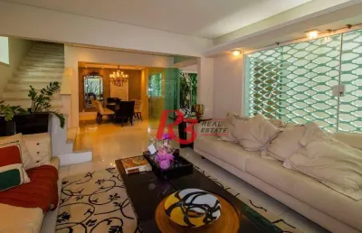 Sobrado para alugar, 320 m² por r$ 16.902,00/mês - gonzaga - santos/sp