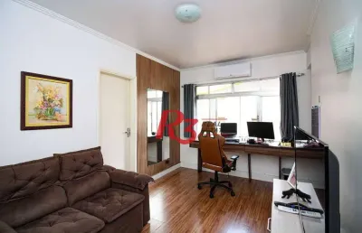 Apartamento com 1 dormitório, 49 m² - venda por r$ 375.000,00 ou aluguel por r$ 3.600,00 - gonzaga - santos/sp