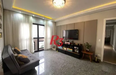 Apartamento à venda, 134 m² por r$ 910.000,00 - pompéia - santos/sp