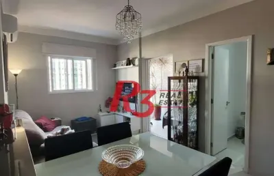 Apartamento com 2 dormitórios à venda, 69 m² por r$ 960.000,00 - boqueirão - santos/sp