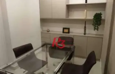 Sala para alugar, 45 m² por r$ 3.500,00/mês - marapé - santos/sp