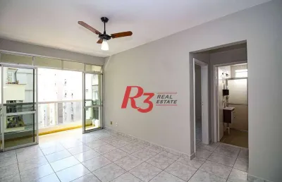 Apartamento com 1 quarto para alugar, 65 m² por r$ 3.870/mês - boqueirão - santos/sp