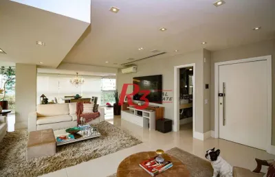 Apartamento com 4 dormitórios, 228 m² - venda por r$ 3.800.000,00 ou aluguel por r$ 26.000,00/mês - gonzaga - santos/sp