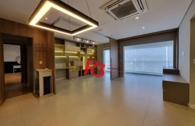Oportunidade para compra e locação em santos, apto. reformado por arquiteto, 103 m², 2 quartos, 1 suíte, ampla sacada, portaria 24h e lazer , 2 vagas