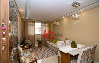Apartamento com 2 dormitórios à venda, 89 m² por r$ 412.000,00 - vila matias - santos/sp