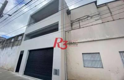 Galpão, 331 m² - venda por r$ 800.000,00 ou aluguel por r$ 5.806,13/mês - paquetá - santos/sp