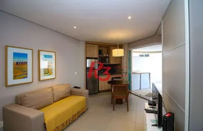 Apartamento com 1 dormitório à venda, 63 m² por r$ 835.000,00 - pompéia - santos/sp