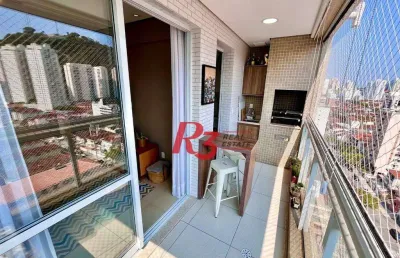 Apartamento com 2 dormitórios à venda, 85 m² por r$ 925.000,00 - marapé - santos/sp