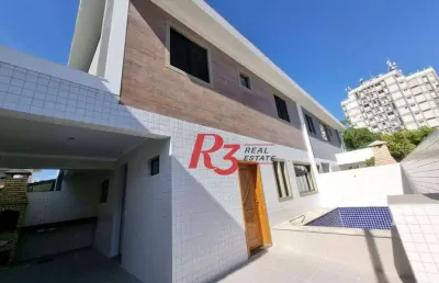 Sobrado de esquina novo com 3 suítes, churrasqueira e  e piscina  à venda, 140 m² na vila belmiro, oportunidade!!