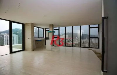 Cobertura com 3 dormitórios à venda, 160 m² por r$ 2.900.000,00 - josé menino - santos/sp