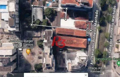 Terreno à venda, 1831 m² por r$ 14.000.000,00 - josé menino - santos/sp