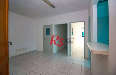Sala para alugar, 115 m² por r$ 4.400/pacote mensal - vila mathias - santos/sp