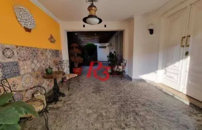 Casa com 5 dormitórios, 314 m² - venda por r$ 3.200.000,00 ou aluguel por r$ 16.000,00/mês - boqueirão - santos/sp
