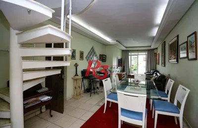 Cobertura com 3 dormitórios à venda, 250 m² por r$ 1.700.000,00 - ponta da praia - santos/sp