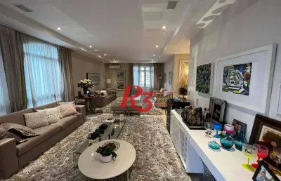 Apartamento com 4 dormitórios à venda, 429 m² por r$ 3.990.000,00 - gonzaga - santos/sp