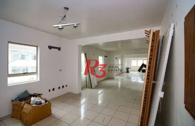 Sala para alugar, 113 m² por r$ 4.500/pacote mensal - vila mathias - santos/sp