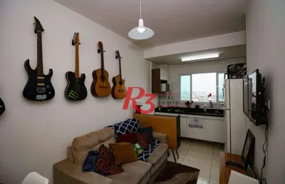 Apartamento à venda, 27 m² por r$ 310.000,00 - macuco - santos/sp