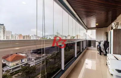 Apartamento com 3 dormitórios para alugar, 241 m² por r$ 10.000,00/mês - aparecida - santos/sp