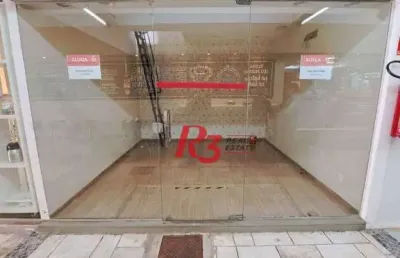 Loja para alugar, 32 m² por r$ 4.800,00/mês - boqueirão - santos/sp