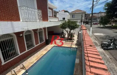 Casa com piscina e 3 suítes à venda, 315 m² por r$ 2.200.000 - vila belmiro - santos/sp