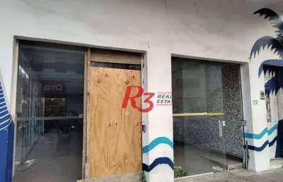 Loja para alugar, 550 m² por r$ 19.252,00/mês - embaré - santos/sp