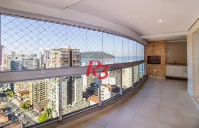 Apartamento, 204 m² - venda por r$ 3.300.000,00 ou aluguel por r$ 18.000,00/mês - boqueirão - santos/sp