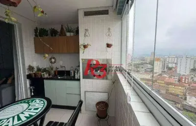 Apartamento com 3 dormitórios à venda, 85 m² por r$ 1.325.000,00 - boqueirão - santos/sp