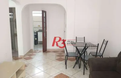 Apartamento com 1 dormitório para alugar, 63 m² por r$ 4.065,00/mês - josé menino - santos/sp