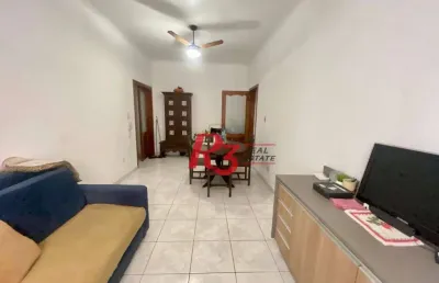Apartamento com 2 dormitórios na quadra da praia, 82 m² por r$ 648.000 - gonzaga - santos/sp