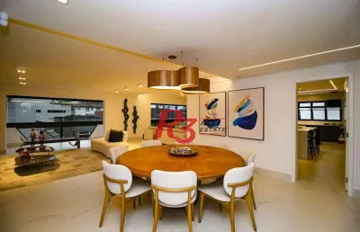 Apartamento à venda, 320 m² por r$ 3.800.000,00 - boqueirão - santos/sp