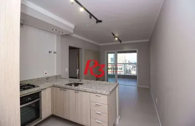 Apartamento com 2 dormitórios para alugar, 65 m² por r$ 6.900,00/mês - vila rica - santos/sp