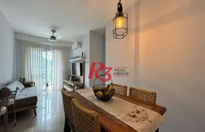 Apartamento com 2 dormitórios à venda, 64 m² por r$ 612.000,00 - marapé - santos/sp