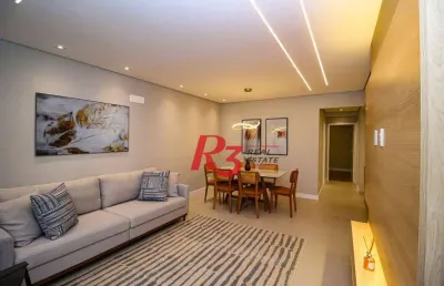 Apartamento à venda, 120 m² por r$ 880.000,00 - gonzaga - santos/sp