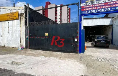 Terreno para alugar, 280 m² por r$ 8.200,00/mês - vila matias - santos/sp