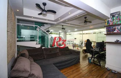 Casa com 3 dormitórios à venda, 155 m² por r$ 1.920.000,00 - embaré - santos/sp