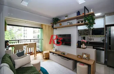 Apartamento à venda, 65 m² por r$ 840.000,00 - marapé - santos/sp