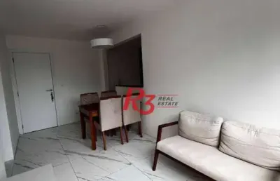 Apartamento com 2 dormitórios, 58 m² - venda por r$ 544.000,00 ou aluguel por r$ 4.890,00/mês - marapé - santos/sp