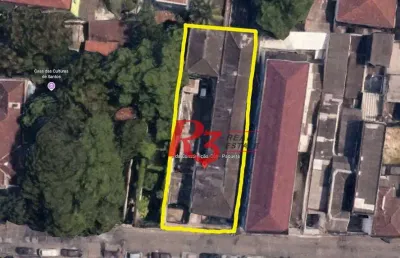 Terreno à venda, 466 m² por r$ 1.100.000,00 - encruzilhada - santos/sp