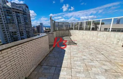 Cobertura à venda, 422 m² por r$ 1.660.000,00 - ponta da praia - santos/sp