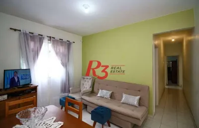 Apartamento com 2 dormitórios à venda, 75 m² por r$ 350.000,00 - marapé - santos/sp