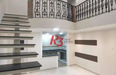 Sobrado para alugar, 100 m² por r$ 4.000,02/mês - macuco - santos/sp