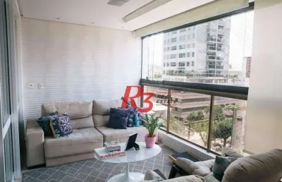 Apartamento com 3 dormitórios à venda, 171 m² por r$ 2.200.000,00 - embaré - santos/sp