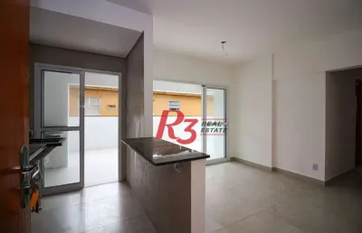 Apartamento com 2 quaros varanda gourmet no marape em santos