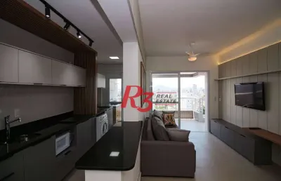 Apartamento para alugar, 60 m² por r$ 5.700,00/mês - boqueirão - santos/sp