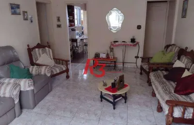 Apartamento com 2 dormitórios + dependência à venda, 124 m² por r$ 639.000 - gonzaga - santos/sp