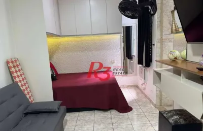 Apartamento com 1 dormitório à venda, 34 m² por r$ 330.000,00 - ponta da praia - santos/sp