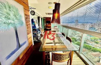 Apartamento, 191 m² - venda por r$ 2.980.000,00 ou aluguel por r$ 18.000,00/mês - embaré - santos/sp