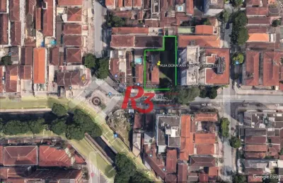 Terreno à venda, 1187 m² por r$ 15.000.000,00 - marapé - santos/sp